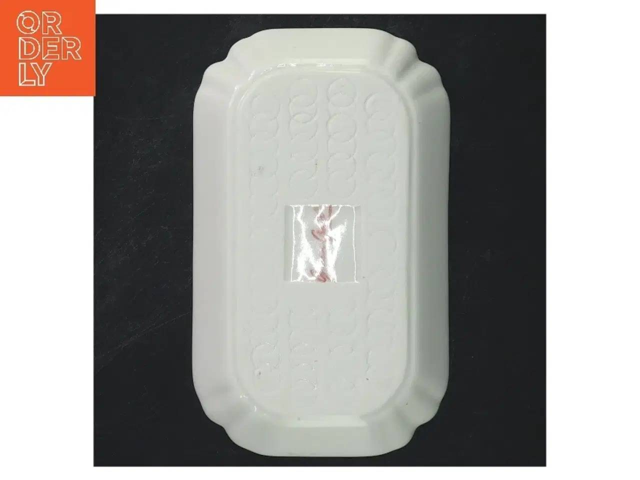 Billede 3 - Rektangulært porcelænsfad med blomster fra Greengate (str. 15x9 cm)