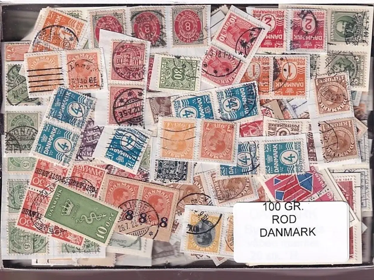 Billede 1 - Danmark 100 g. Frimærke ROD. - Hjemkommet  15 - 11 - 2025