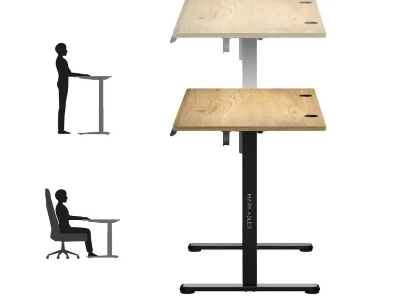 Billede 2 - Hæve/sænkebord til gaming MARK ADLER Leader 7.0 – 120 × 60 cm, sort/bronze