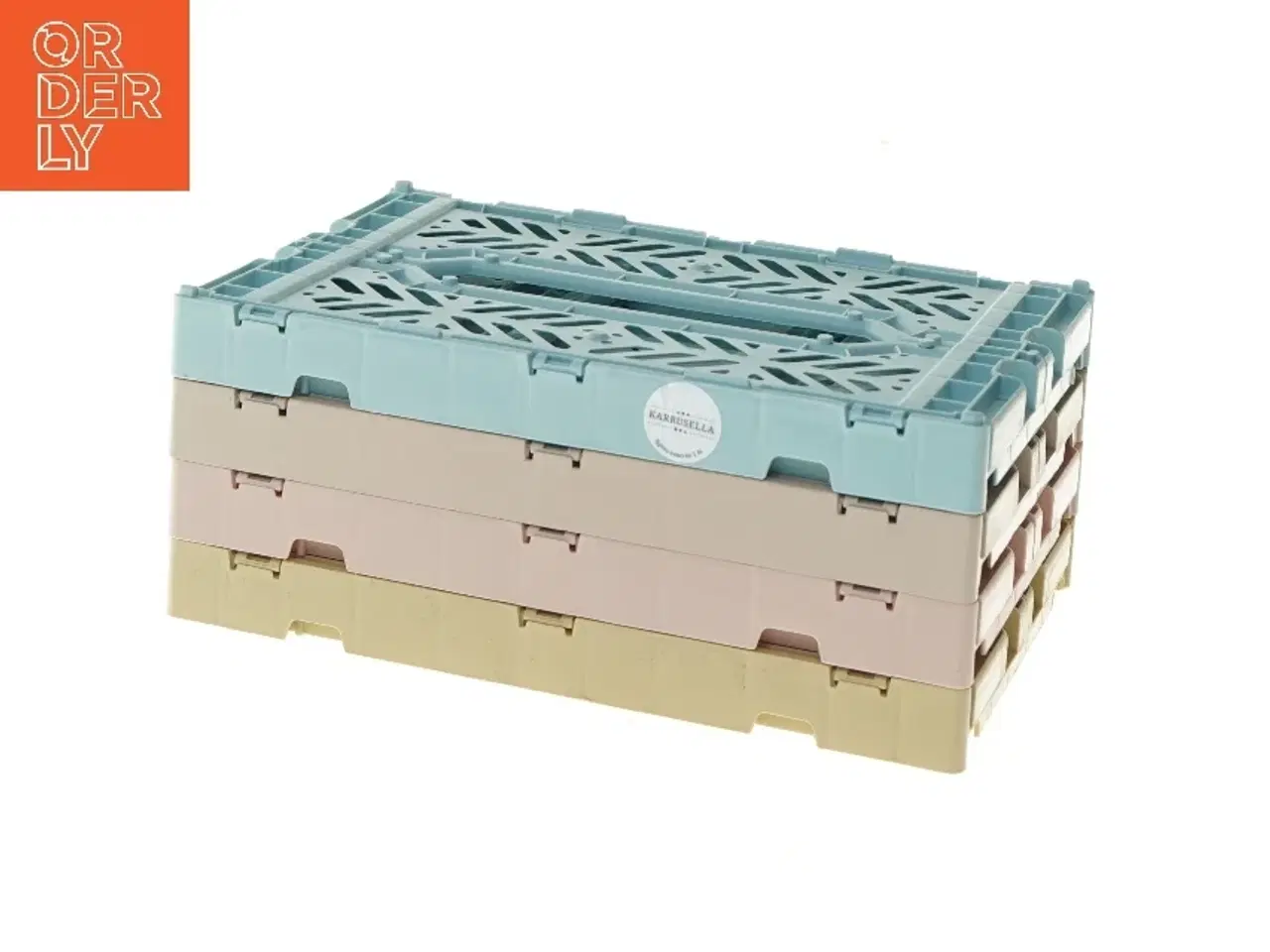 Billede 1 - Foldbare plastkasser, 4 styk fra Karusella (str. 4 styk, 26,5x17 cm)