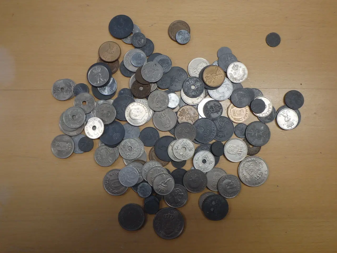 Billede 2 - 133 forskellige Danske mønter 625 gram