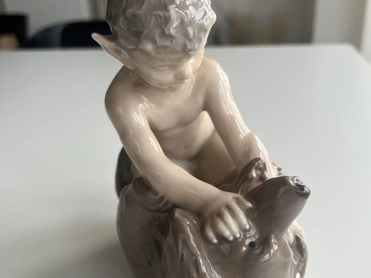 Billede 3 - "Pan/faun med bjørn", Royal Copenhagen figur, 648.