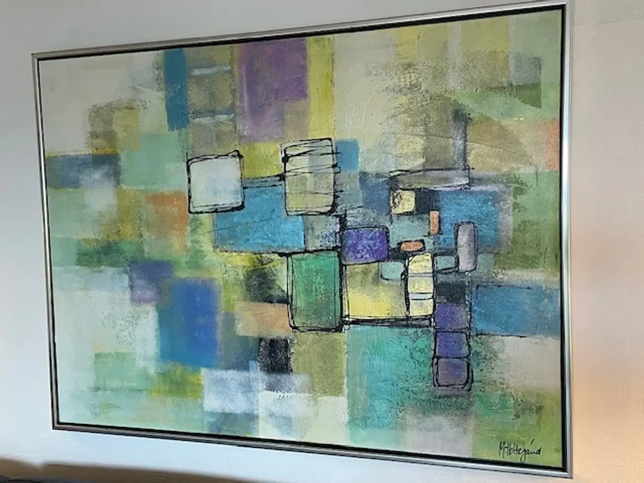 Billede 2 - Stort abstrakt maleri