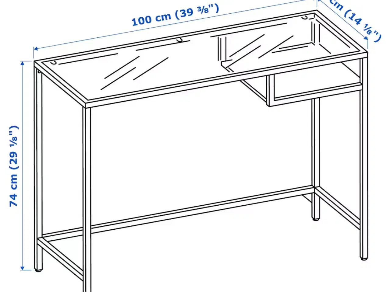 Billede 6 - VITTSJÖ Bord til bærbar computer 100x36 cm