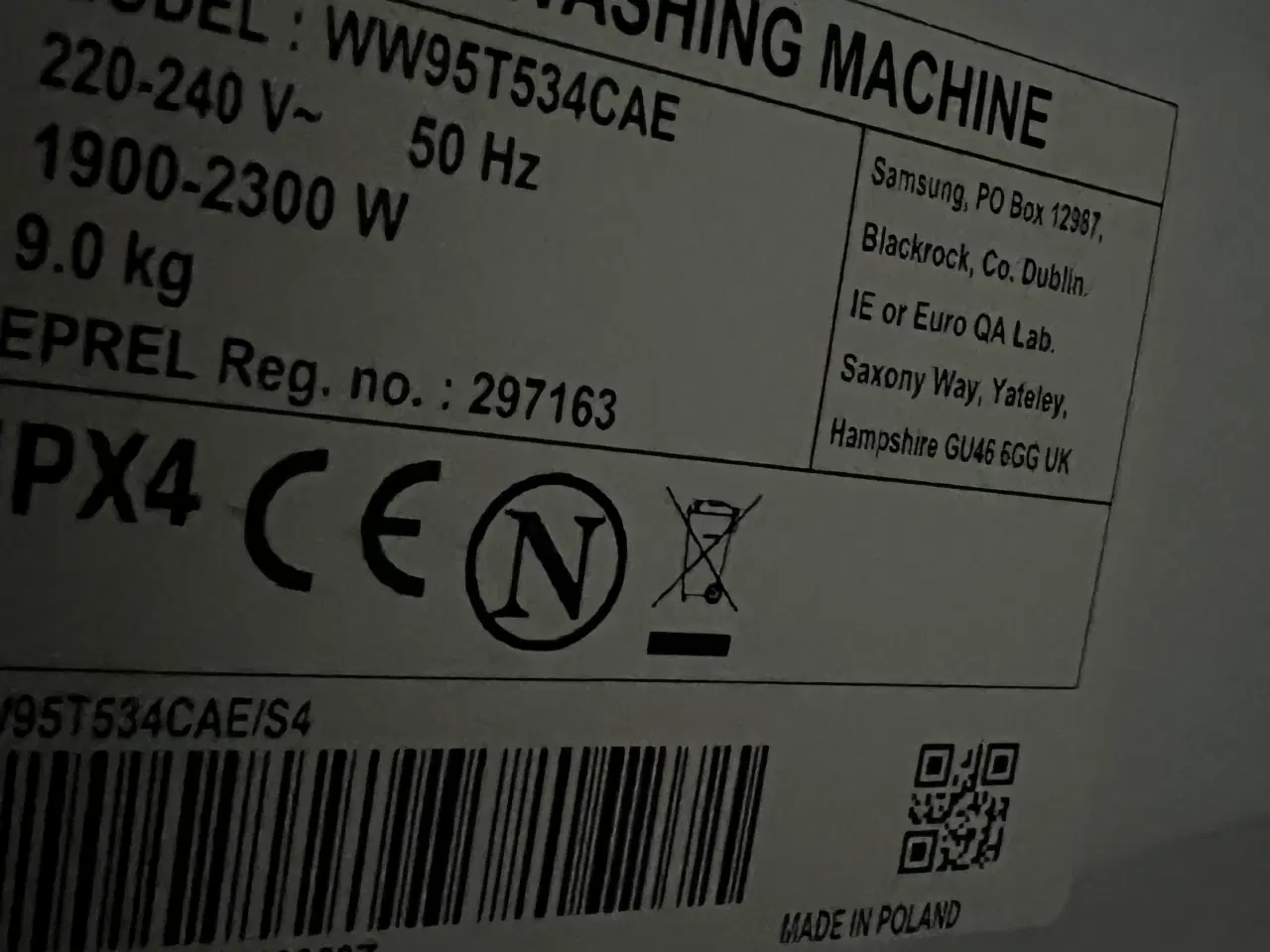 Billede 2 - Vaskemaskine, Samsung 