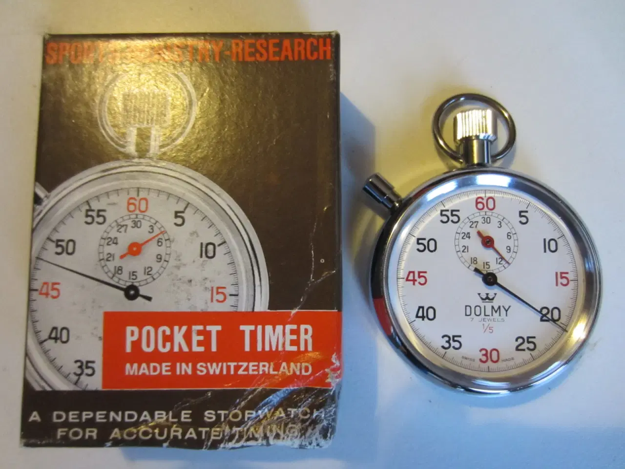 Billede 5 - DOLMY svejtsisk stopur med 7 JEWELS