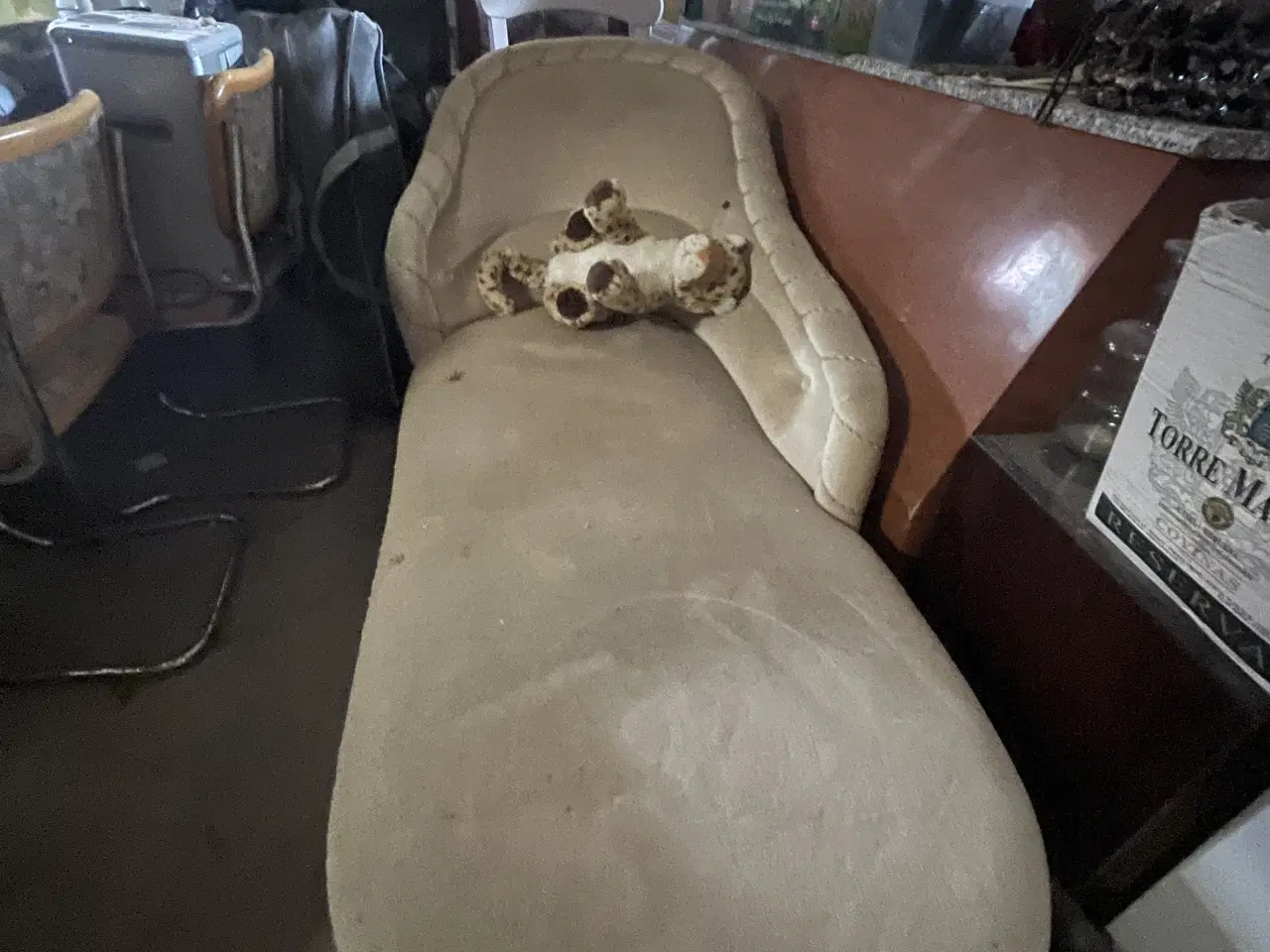 Billede 1 - Retro sofa i flot velour og retro skammel