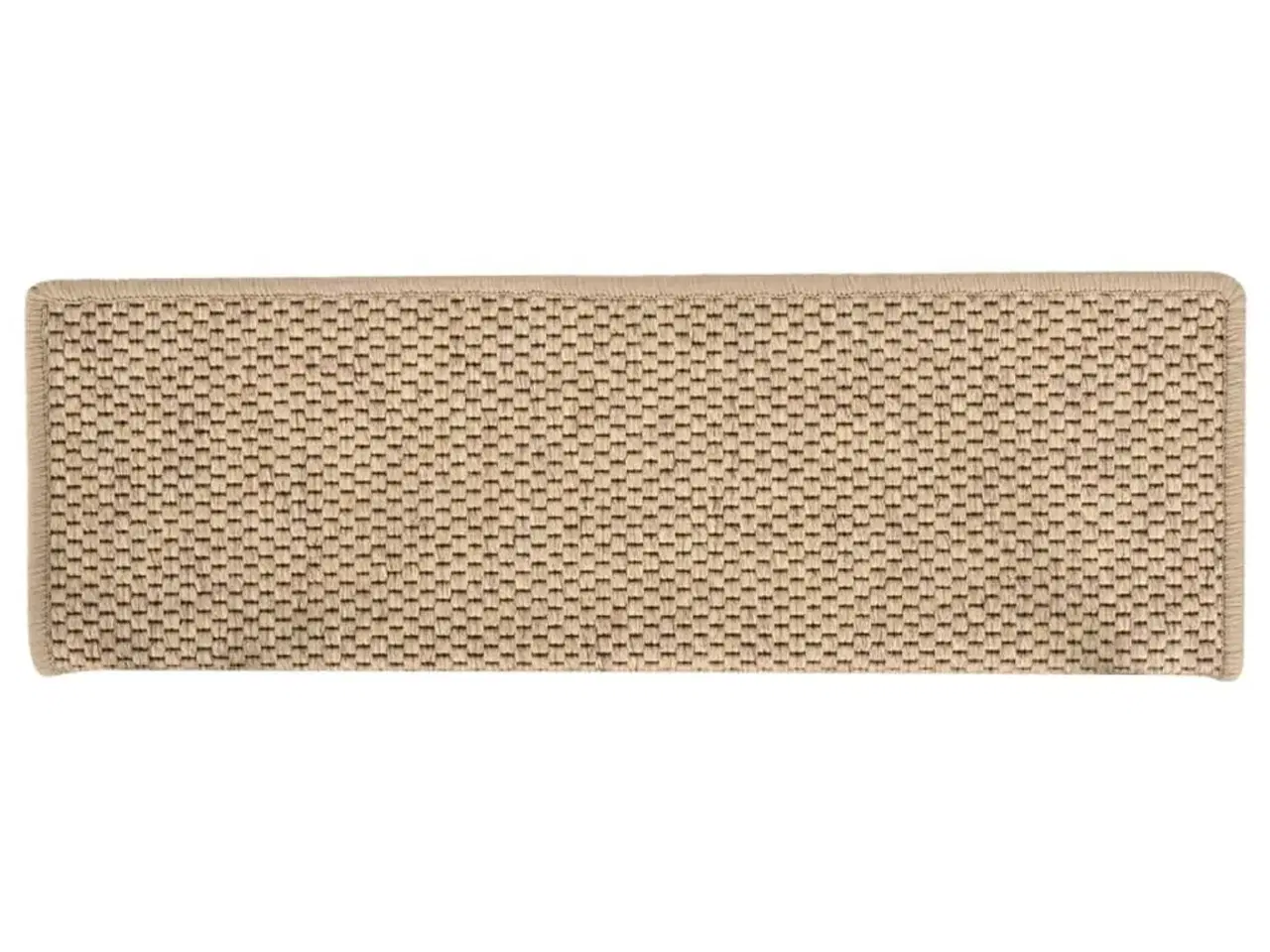 Billede 5 - Selvklæbende trappemåtter 15stk. 65x21x4cm sisal-look sandfarve