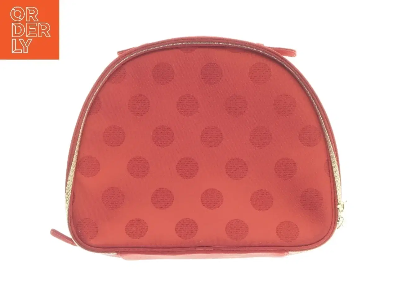 Billede 2 - Rød prikmønstret taske estee lauder (str. 17x32,5 cm)