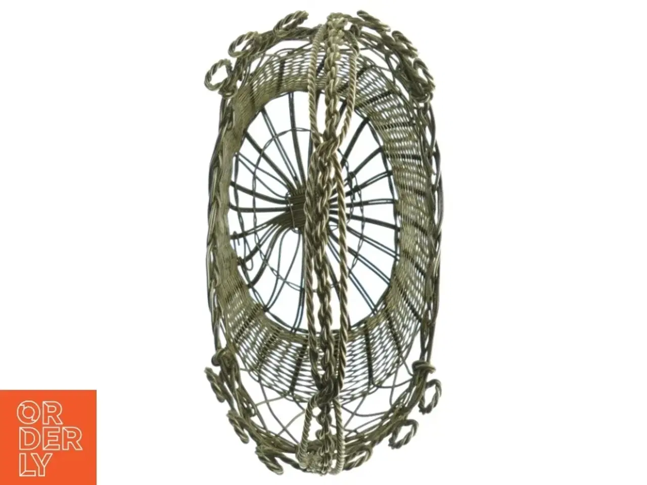 Billede 1 - Fil de Fer Flettet Metal kurv (str. 17 x 20 cm)