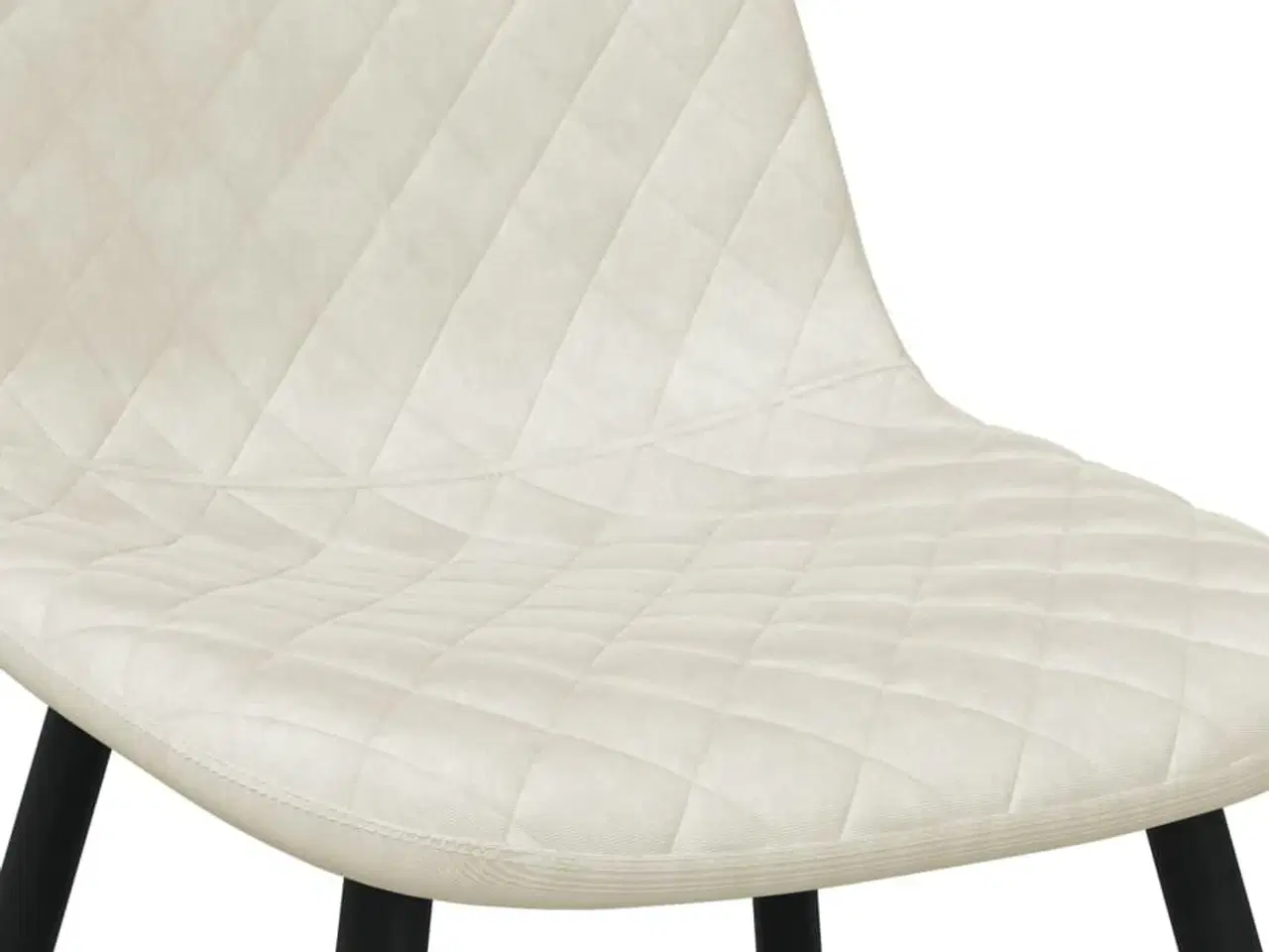 Billede 7 - Spisebordsstole 4 stk. velour cremehvid