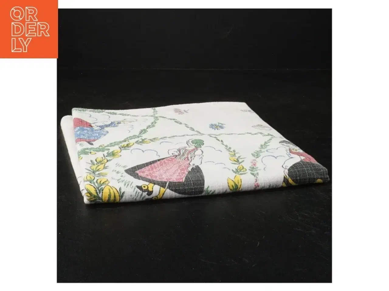 Billede 2 - Dug med folklore motiv (str. 81 x 92 cm)