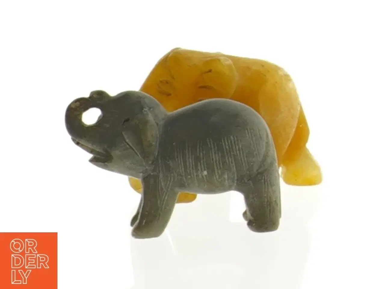 Billede 1 - Små elefanter i sten (str. 5 x 3 cm)