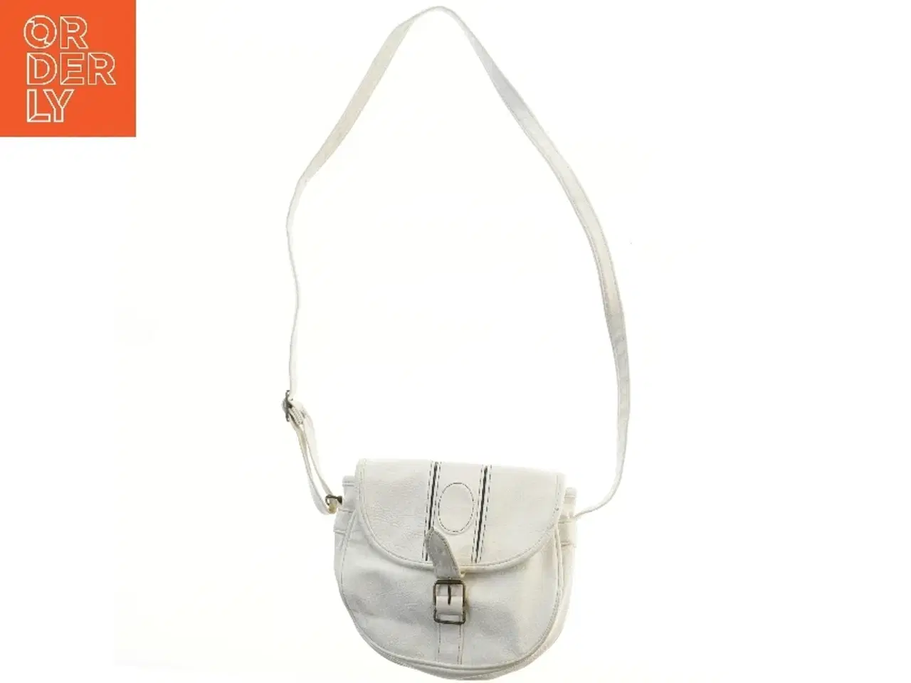 Billede 1 - Hvid skuldertaske (str. 21,5x24,5 cm)