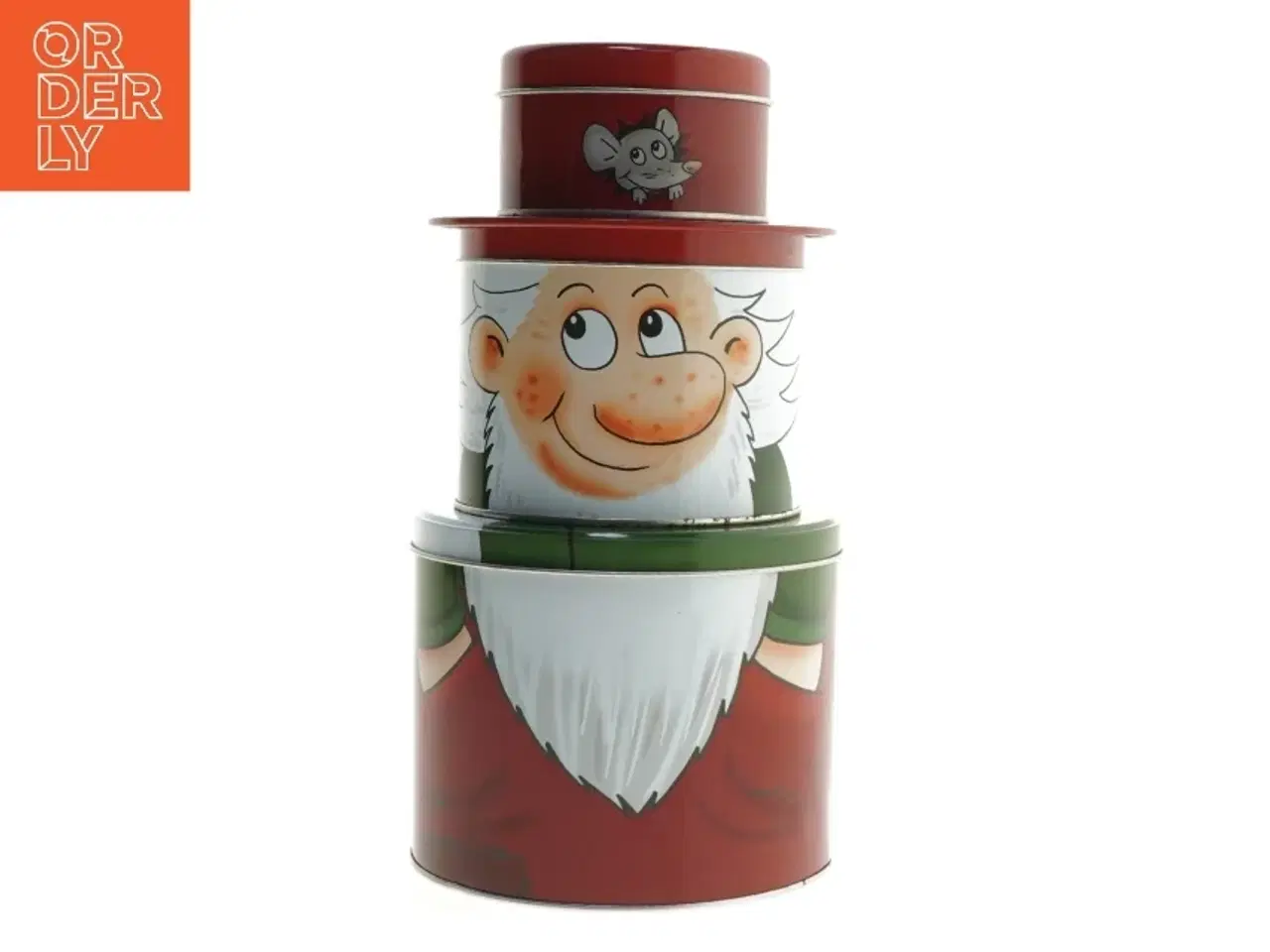 Billede 1 - Nyåbnede kagedåser, Nisse motiv (str. 25,5x13,5 cm)