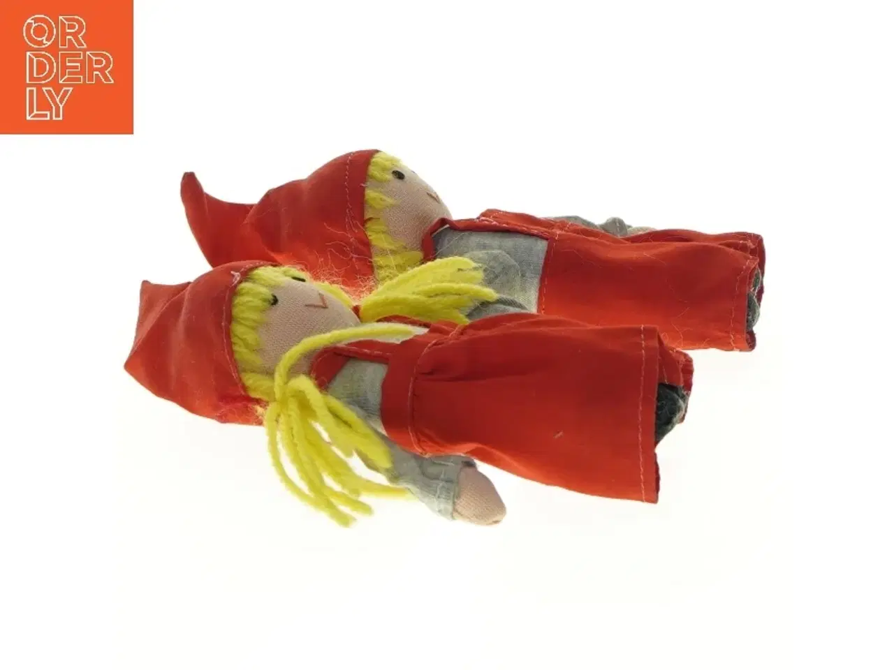 Billede 4 - Nissepar i stof (str. 14 x 6 cm)