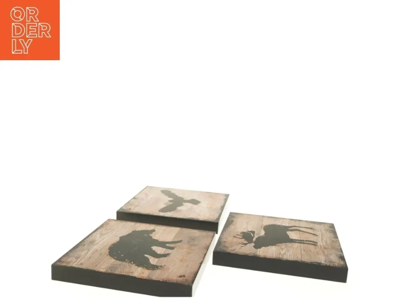 Billede 2 - Vægkunst med dyremotiver fra IKEA (str. 25x25x3 cm)