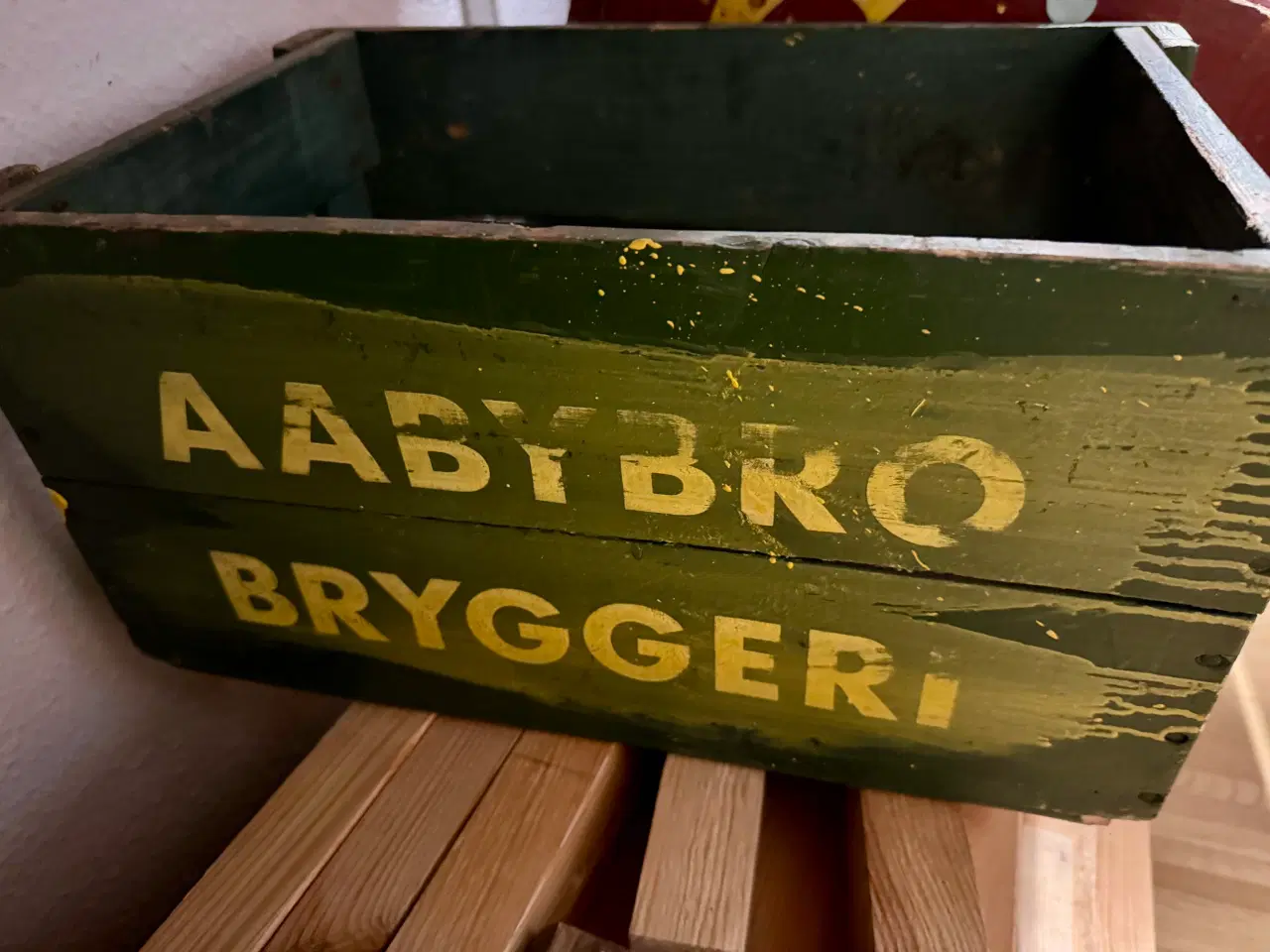 Billede 6 - Carlsberg, Aabybro Bryggeri, trækasse i grøn farve