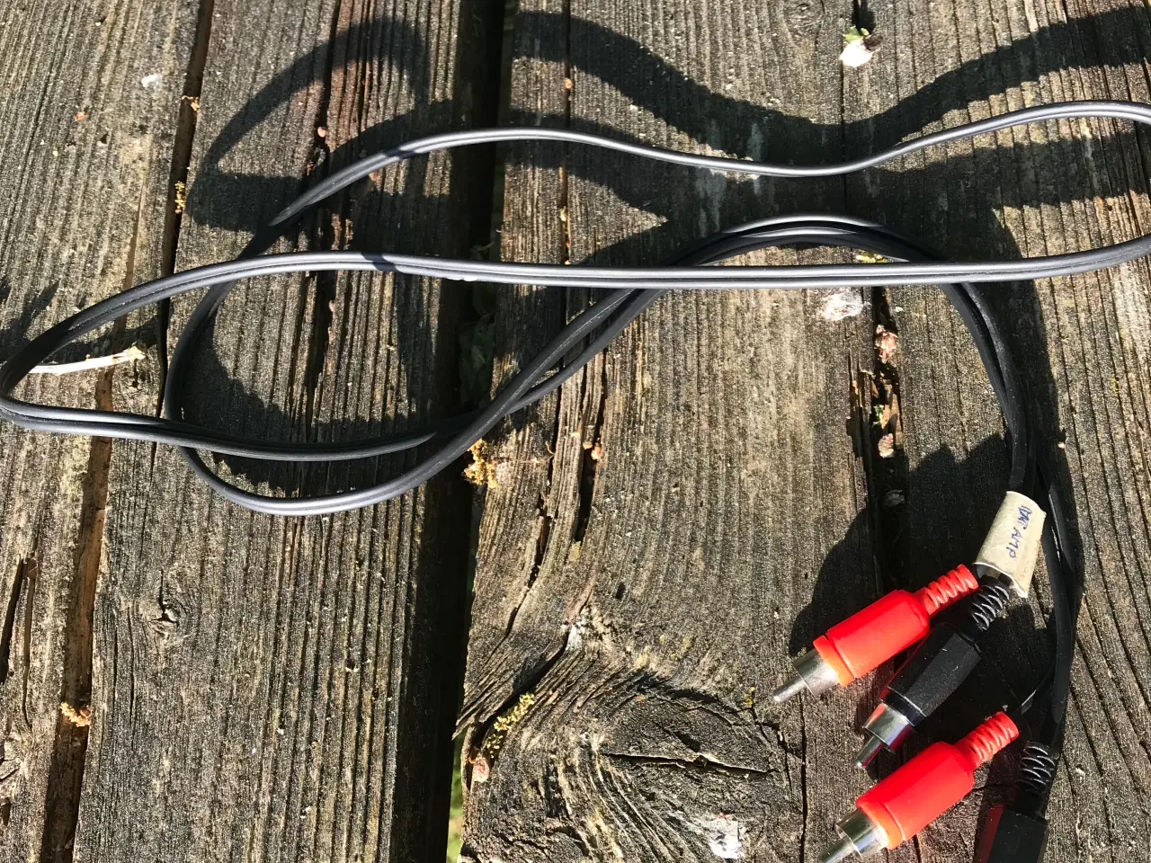 Billede 3 - Phono kabel, Han til Han Rød og Sort, 1,5 m