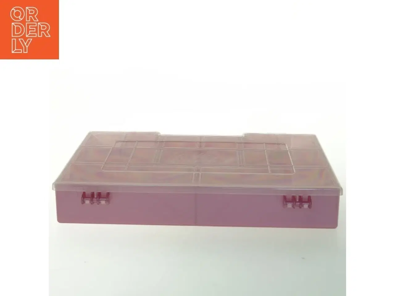 Billede 2 - Plastik opbevaringsboks med rum (str. 27,5 x 18 cm)