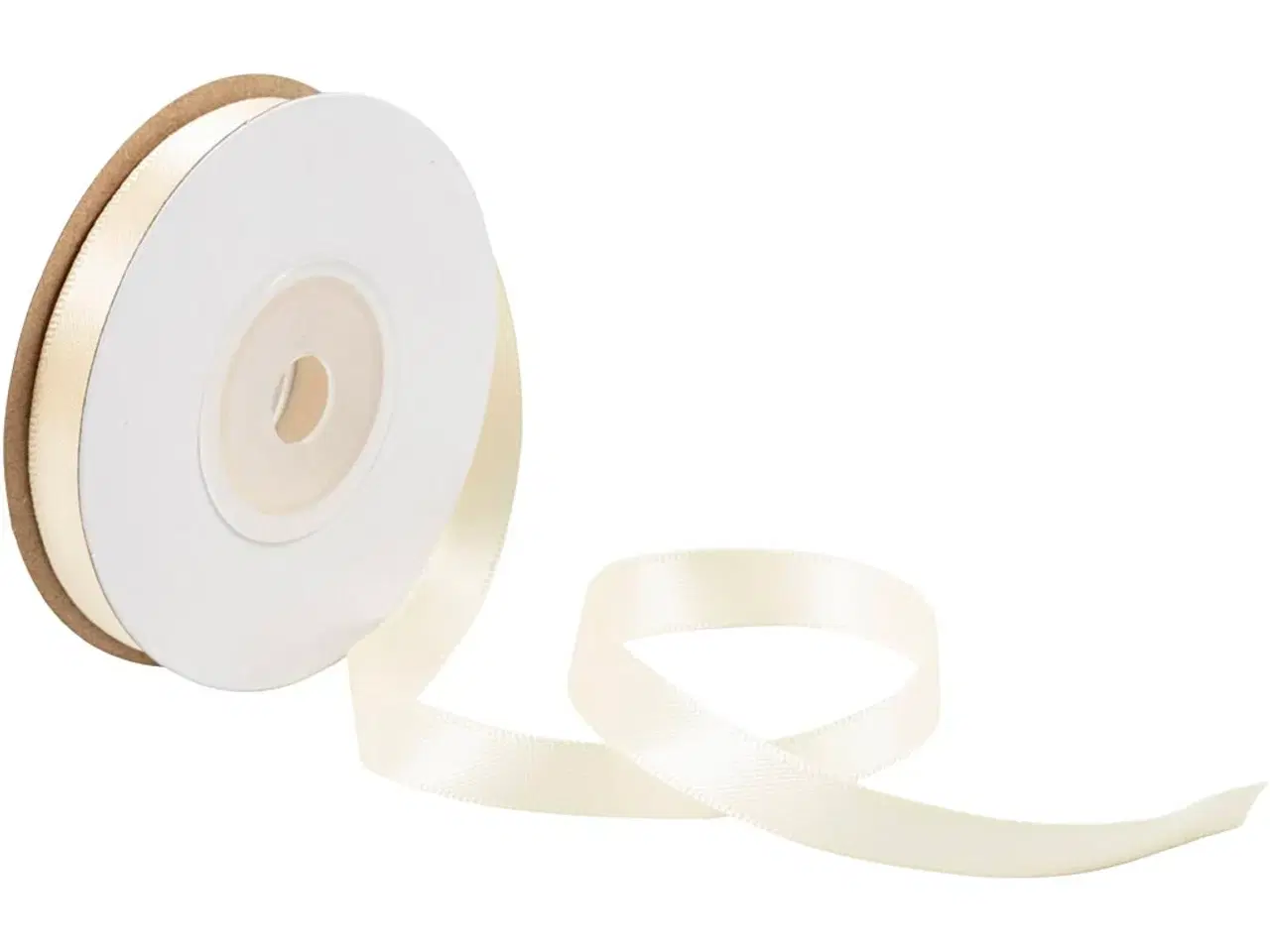 Billede 1 - Satinbånd, B: 10 mm, creme, 10m/ 1 rl.