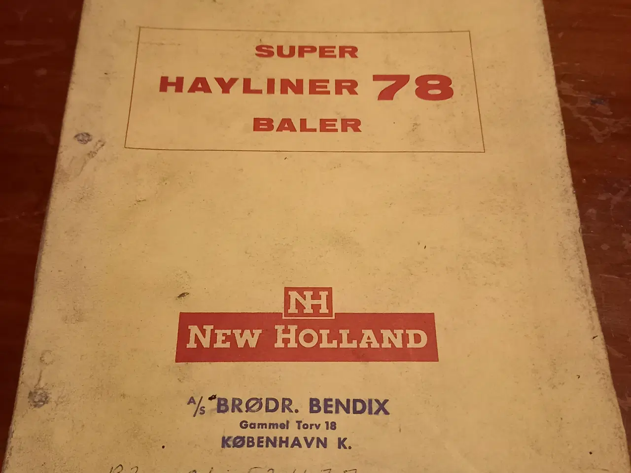 Billede 1 - New Holland Super Hayliner 78 reservedelskatalog 