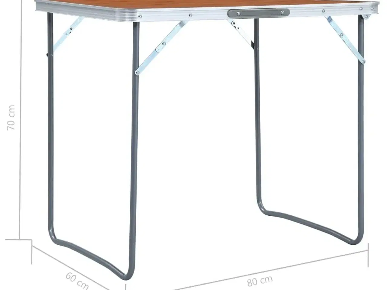 Billede 8 - Foldbart campingbord med metalstel 80 x 60 cm