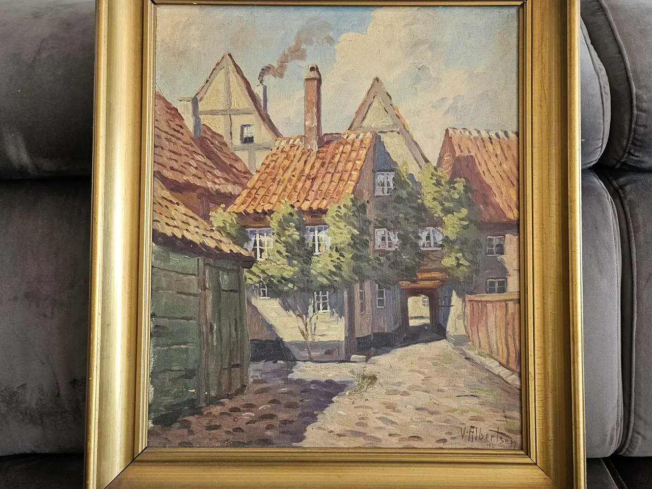 Billede 1 - V.Albertsen 1921 Maleri 