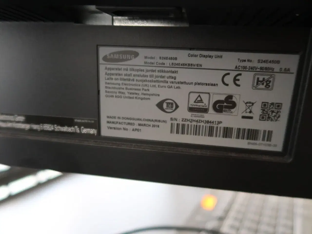 Billede 3 - 2 stk. computerskærme SAMSUNG S24E450B, dockingstation LENOVO Thinkpad, tastatur og mus