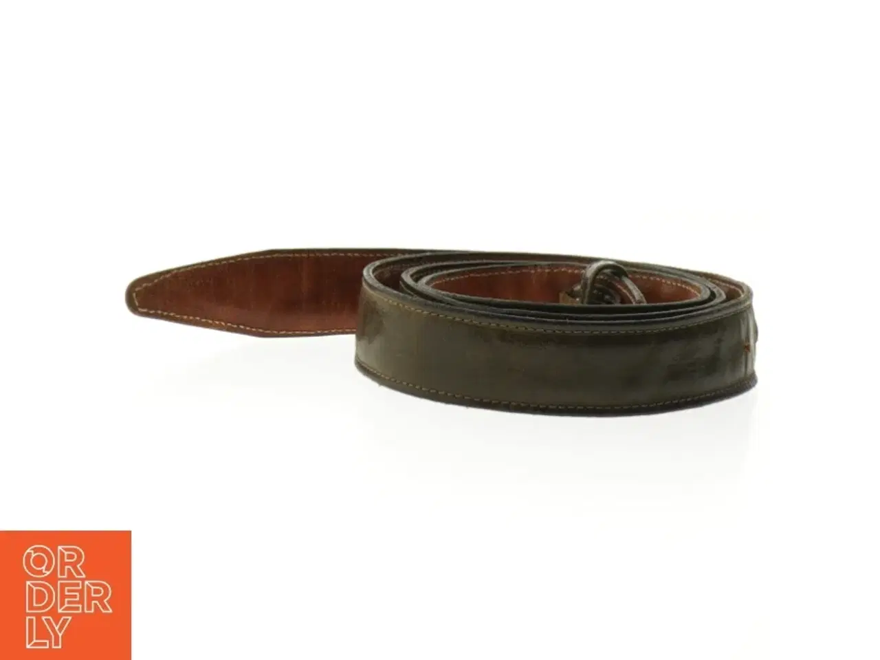 Billede 2 - Brunt læderbælte (str. 88 cm)