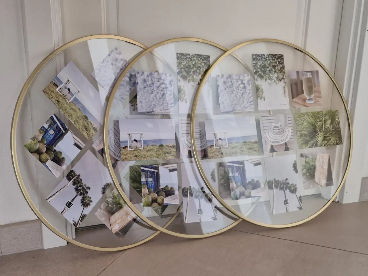 Billede 1 - Svævende glasramme i metal til billed collage