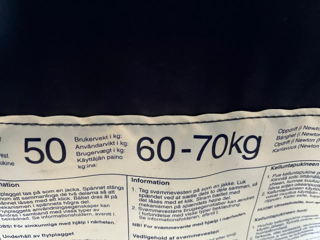 Billede 2 - Redningsveste/svømmeveste, Helly Hansen