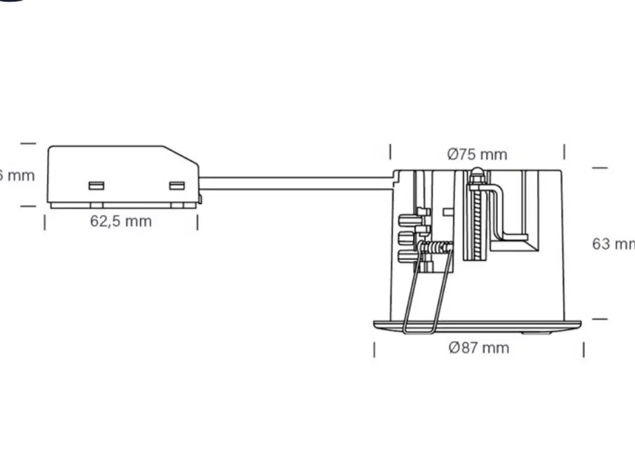 Billede 2 - Led uni install G2 hvid og rund 