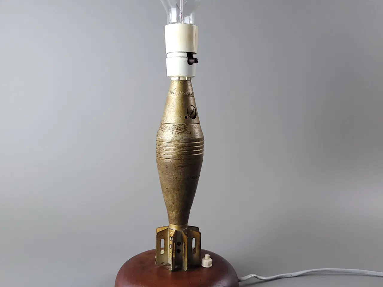 Billede 5 - ⭐️· Unik WWII Lampe - Mortérgranat fra 1945