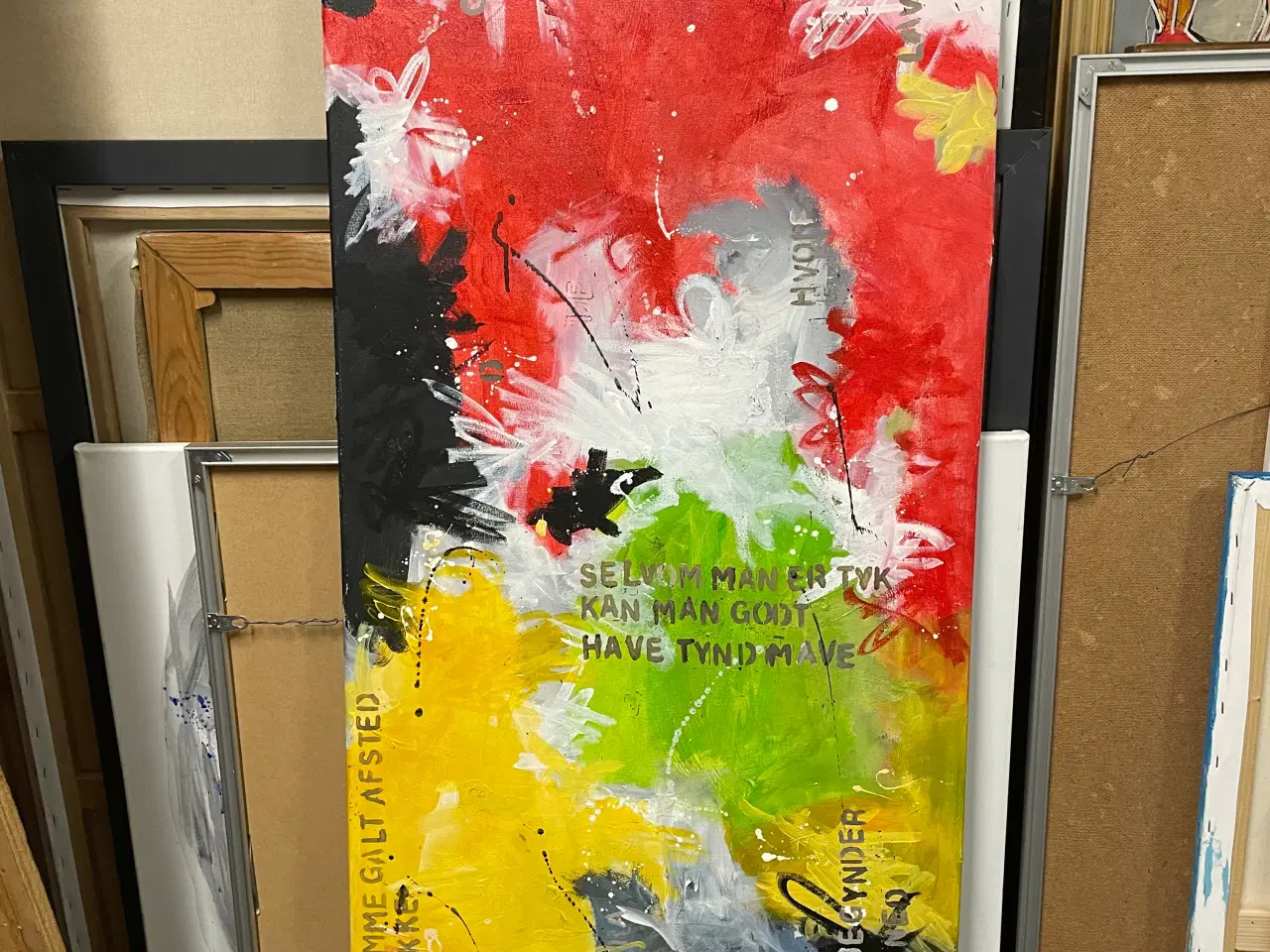 Billede 1 - Mange malerier, Akryl på lærrede