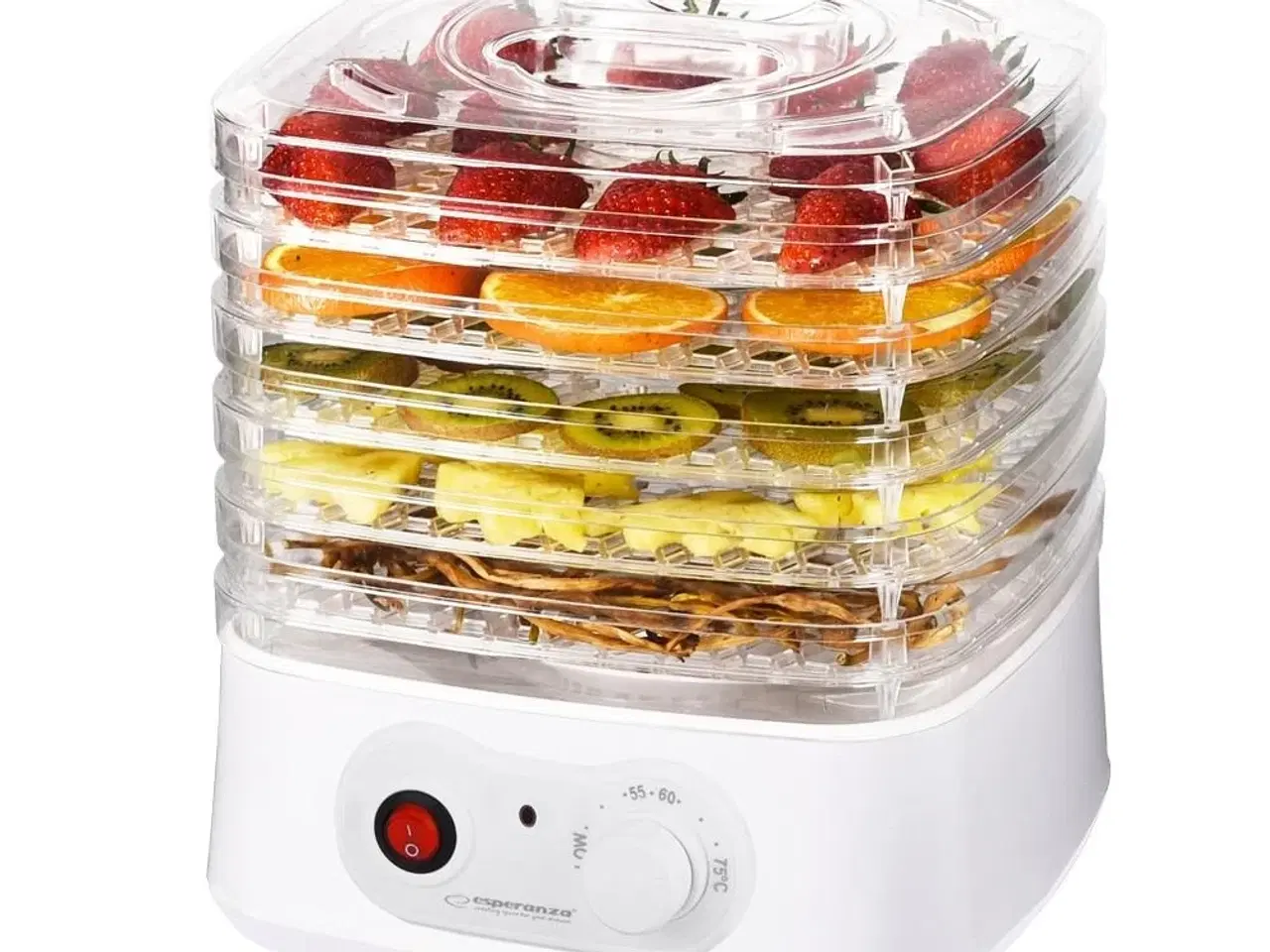 Billede 1 - Maddehydrator – Esperanza EKD004, transparent/hvid, 250 W