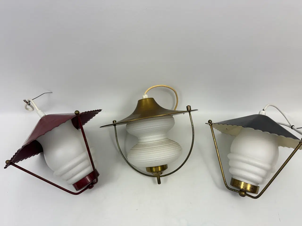 Billede 1 - Vintage opalglas pendler 