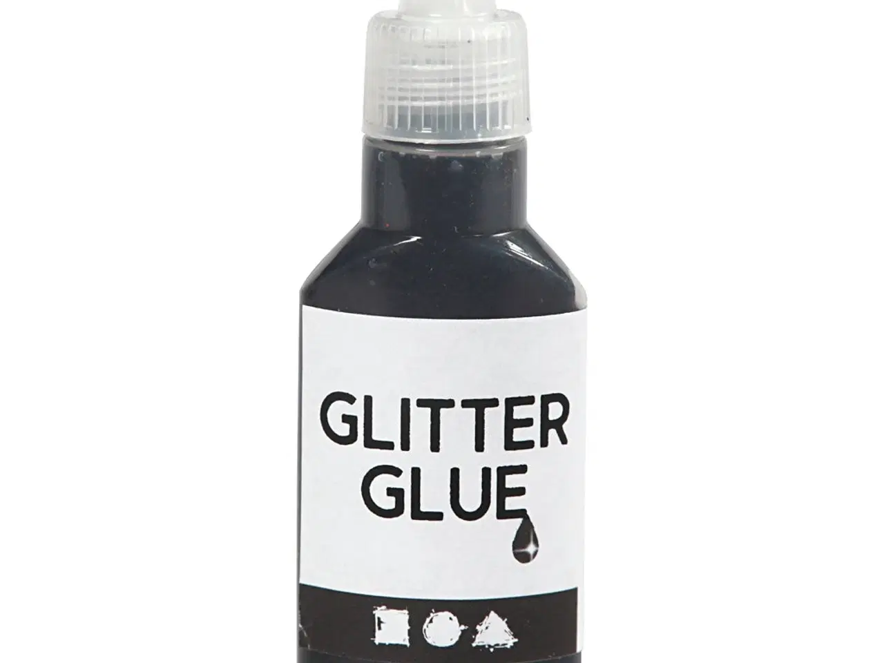 Billede 1 - Sort Glitterlim 25ml - Præcis Applikation til Kreativitet