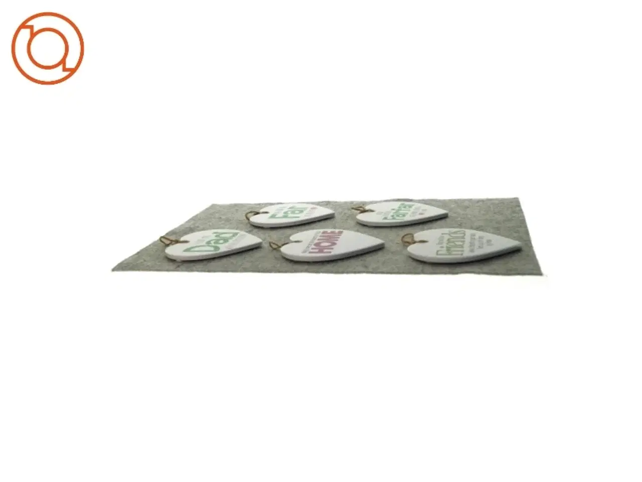 Billede 2 - Citat hjerter (5 stk) (str. 16 x 15 cm)