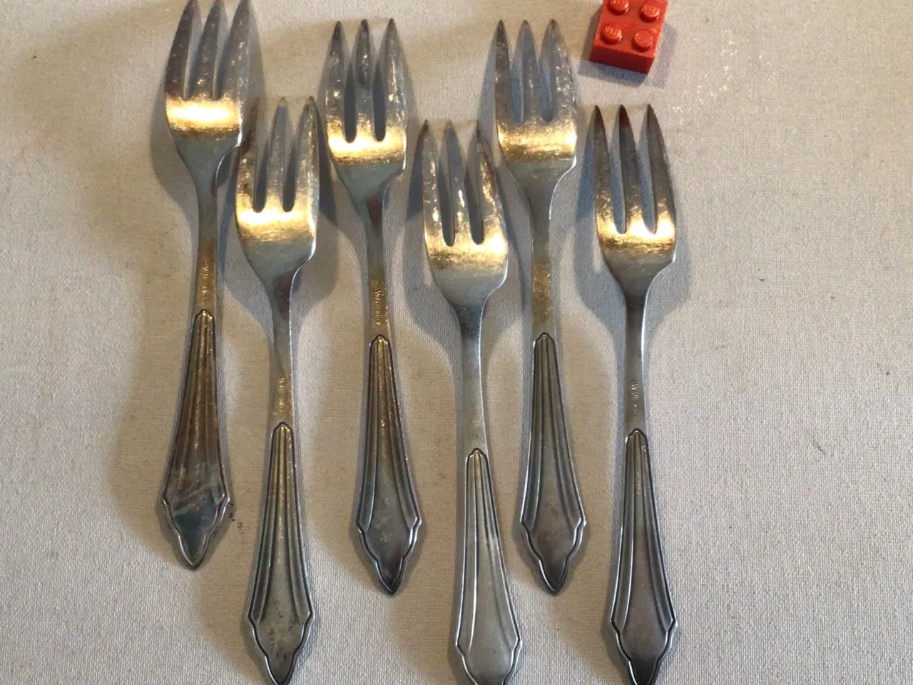 Billede 5 - Antikke pletsølv kagegafler