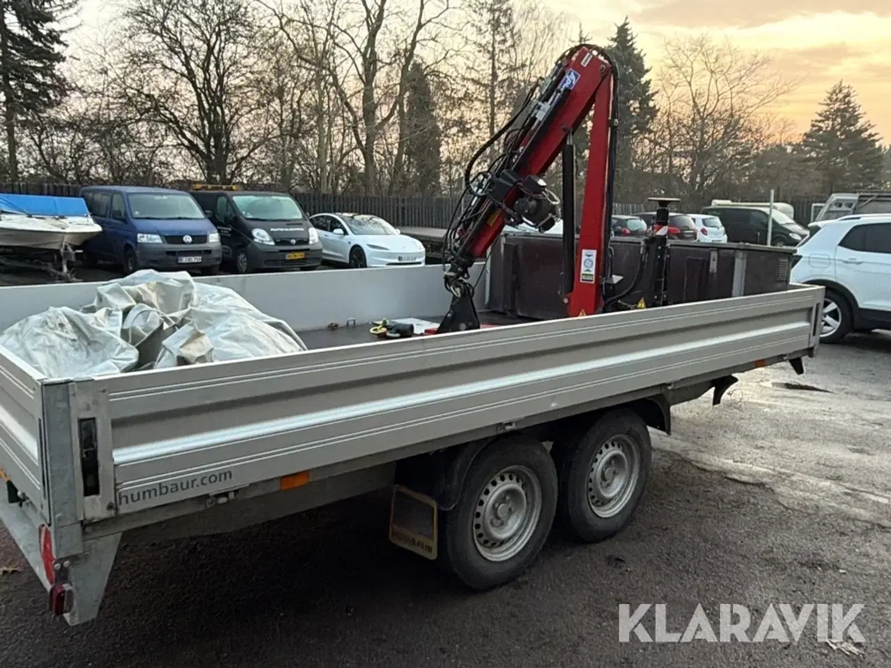 Billede 8 - Humbaur 3.500 kg 3-akslet trailer med HMF 152 kran Humbaur 354121