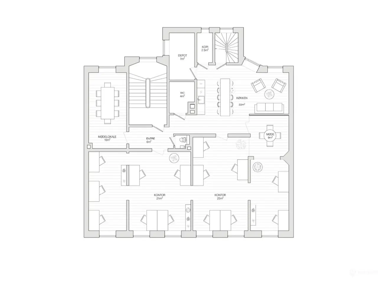 Billede 8 - Kontorlejemål med synlig placering – Overtages nyistandsat