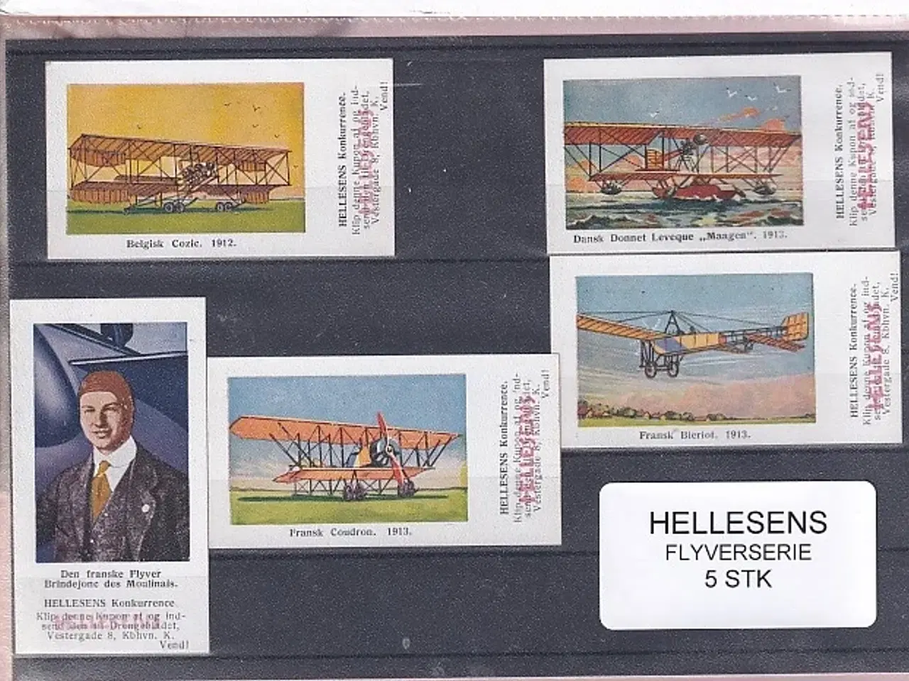 Billede 1 - Hellesens Flyverserie - 5 Stk mærkater