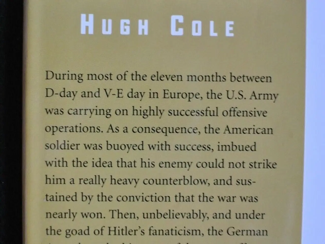 Billede 4 - the ardennes the battle of the bulge, by hugh cole