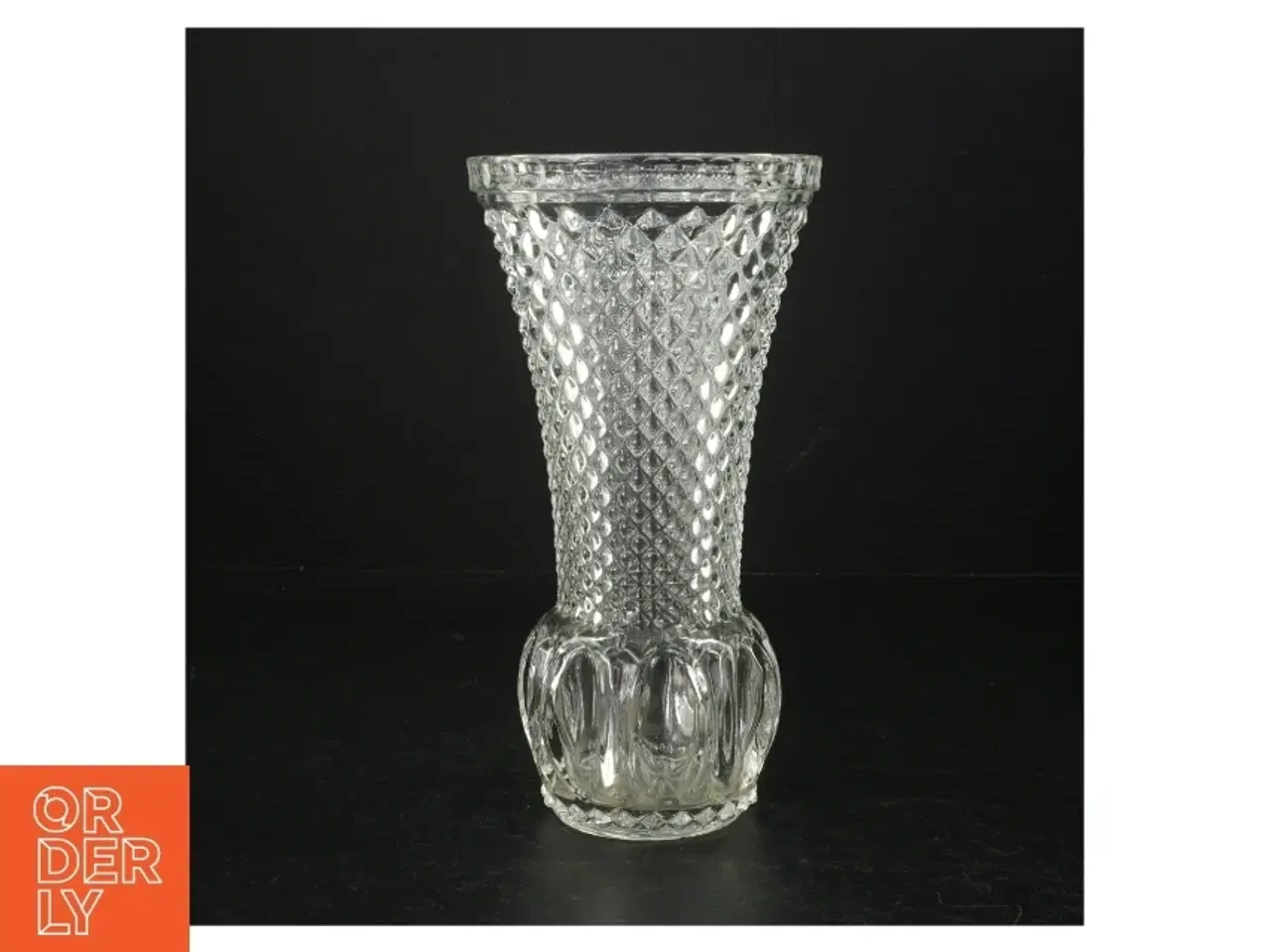 Billede 1 - Gl. Glasvase (str. H. 20,5 cm)