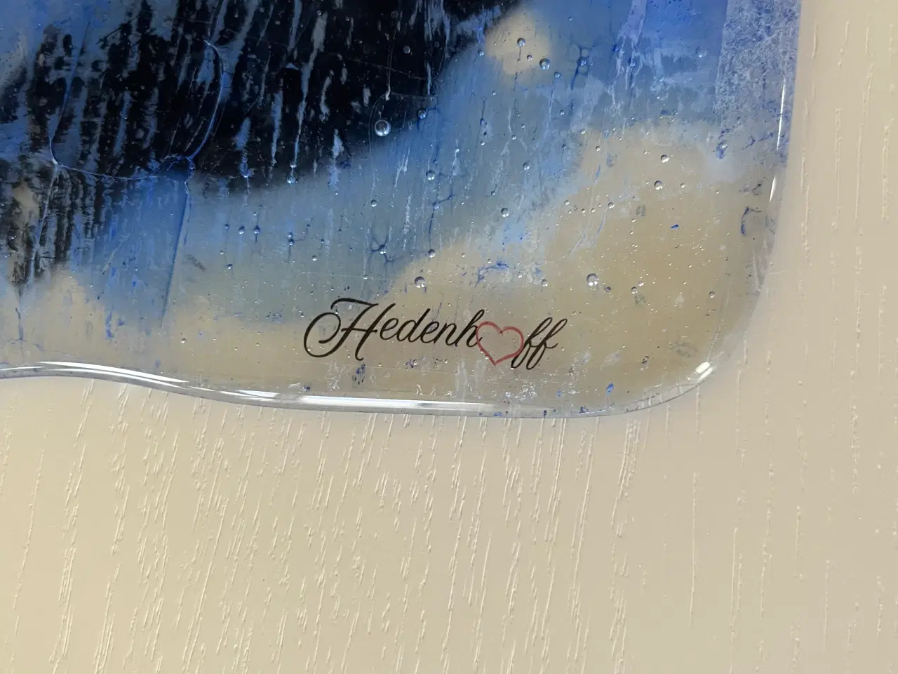 Billede 3 - Glaskunst (plade og 4 stager)