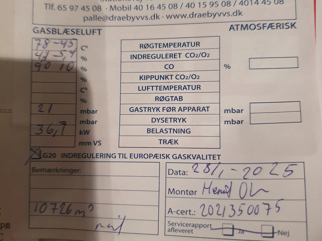 Billede 1 - Gasfyr Bosch Pænt og velfungerende