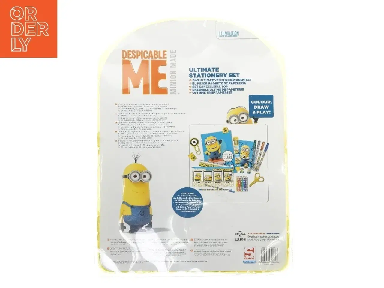 Billede 2 - Minions stor skrivevaresæt fra Despicable Me (str. 46x35 cm)
