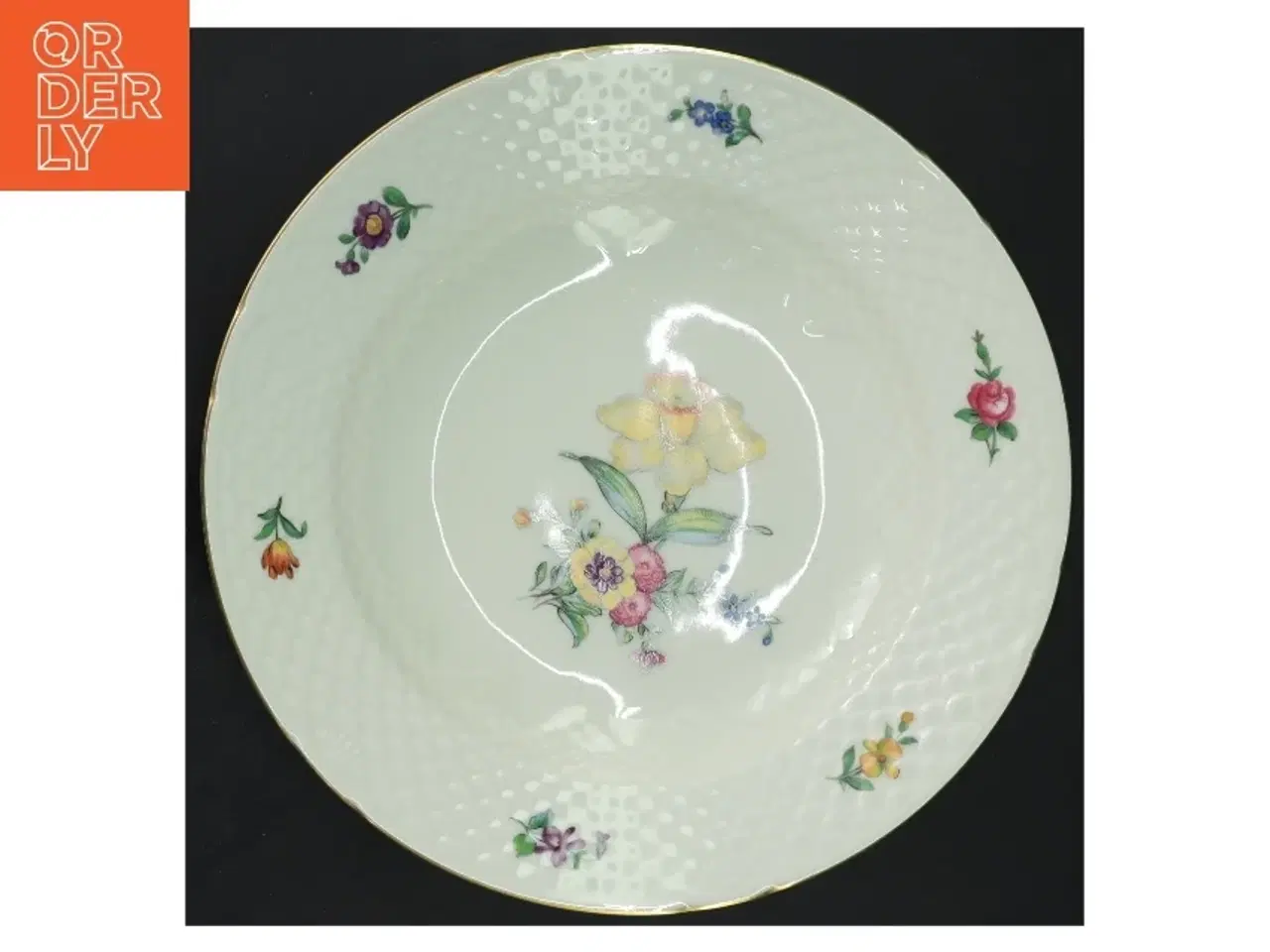 Billede 1 - B&G Saksisk blomst dyb tallerken (str. 24 cm)