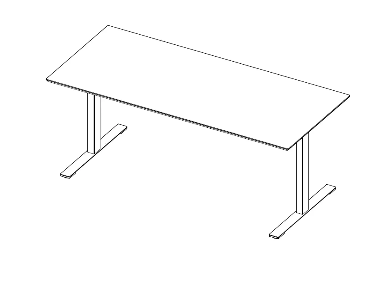 Billede 10 - Dencon Skrivebord 140x80 cm – Justerbar Højde